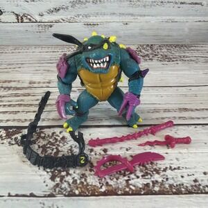 Vintage TMNT 1990 Slash Near COMPLETE Action Figure Teenage Mutant Ninja Turtles